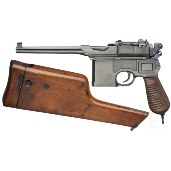 Mauser C 96, "Wartime Commercial", with shoulder stock