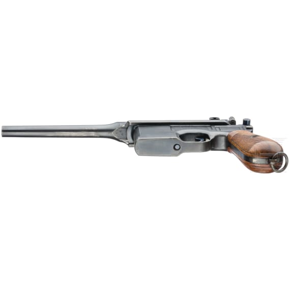 A Mauser C 96, "Wartime Commercial", with shoulder stock and leather harness, Imperial Army