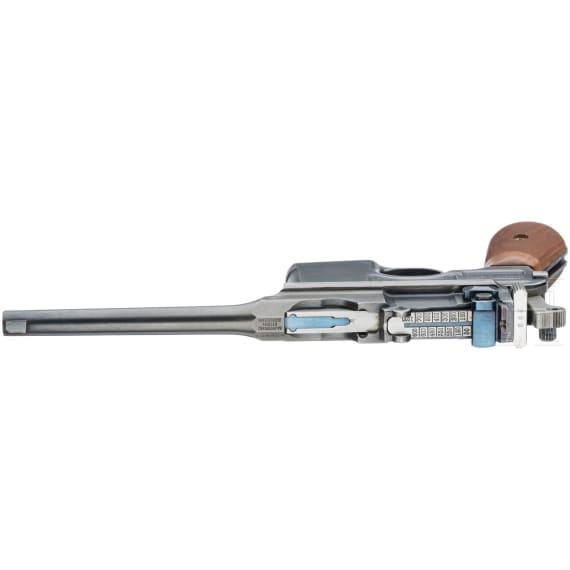 Mauser C 96, "Wartime Commercial", with shoulder stock and leather harness