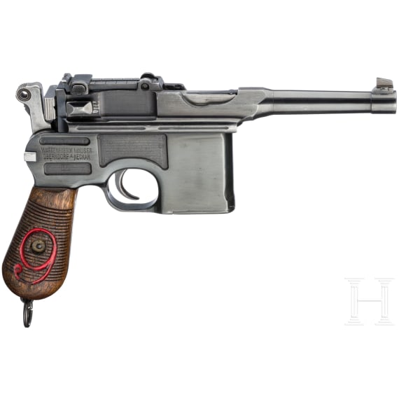 Mauser C 96 "Luger-Barreled 1920 Rework", with shoulder stock