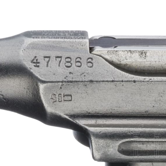 Mauser C 96, "Early Postwar Bolo", with shoulder stock and harness