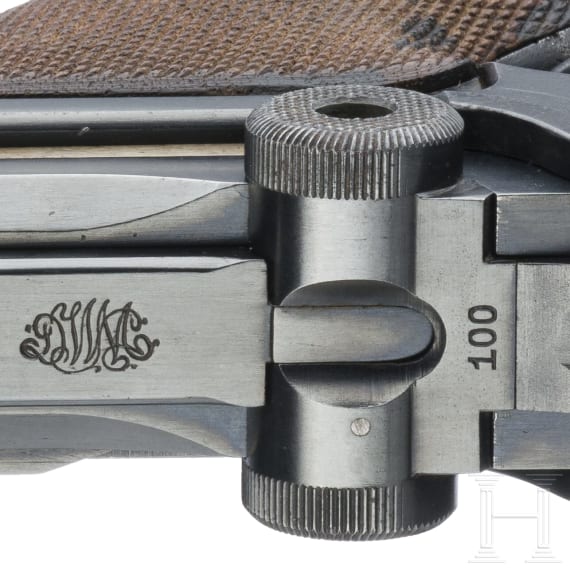 A Luger pistol Mod. 04 (1906) by DWM, with holster