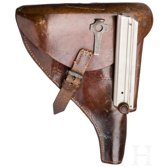 Pistole 08, DWM, "First Issue", mit Koffertasche