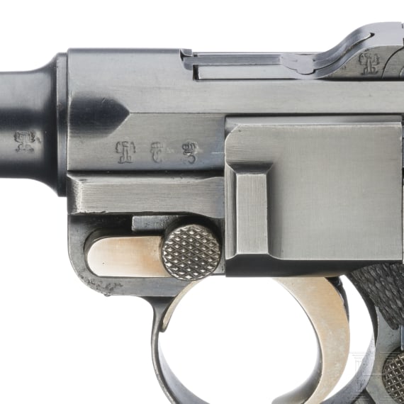 A Luger pistol by DWM, "First Issue", with holster