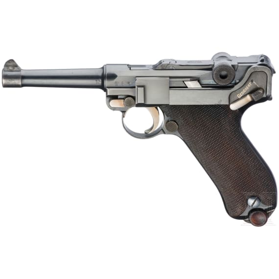 A Luger pistol by DWM, "First Issue", with holster