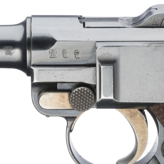 A Luger pistol by DWM, "First Issue", with holster