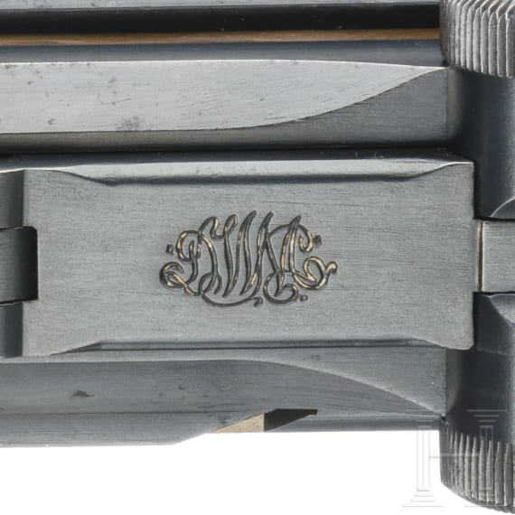 A Luger pistol by DWM, 1910, no hold-open; Bavaria