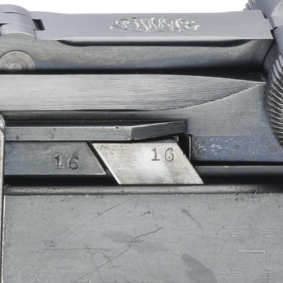 A Luger pistole by DWM, 1911, no hold-open