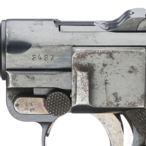 A Luger pistol by DWM, 1912, with holster