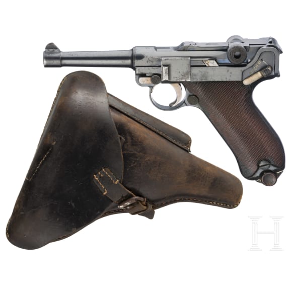 A Luger pistol by DWM, 1913, with holster