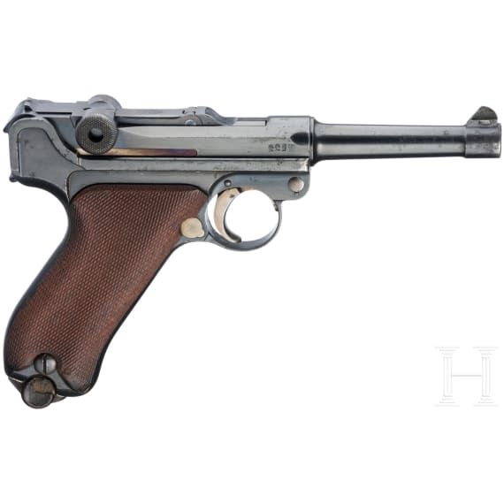 A Luger pistol by DWM, 1913, with holster