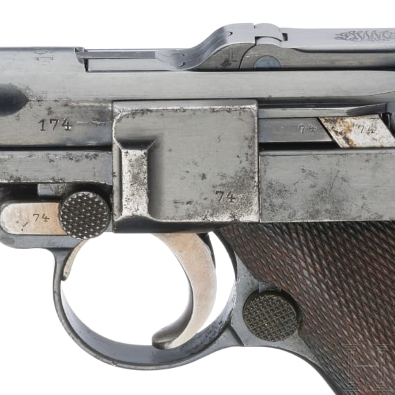 A Luger pistol by DWM, 1913, with holster