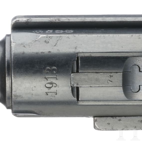 A Luger pistol by DWM, 1913, with holster