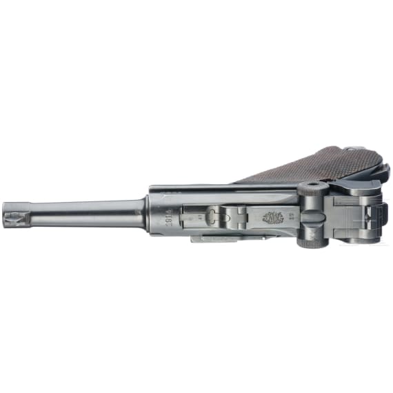 A Luger pistol by DWM, 1914, police, with holster