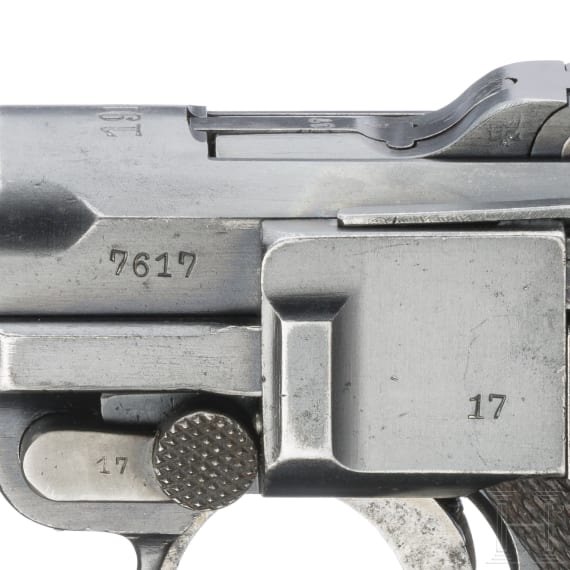 A Luger pistol by DWM, 1914, police, with holster