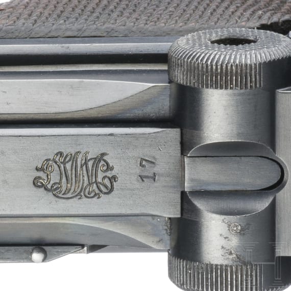 A Luger pistol by DWM, 1914, police, with holster