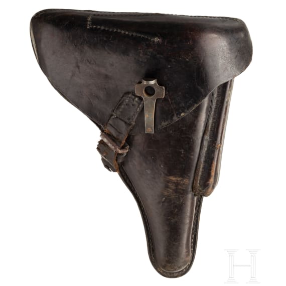 A Luger pistol by DWM, 1914, police, with holster