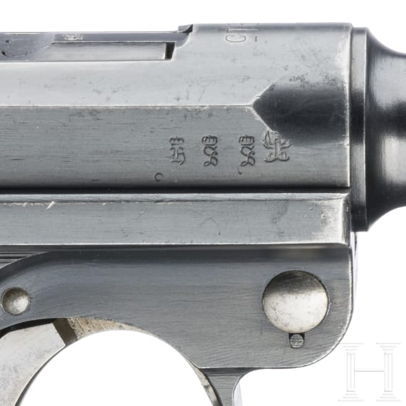 Pistole 08, DWM 1915, mit Koffertasche