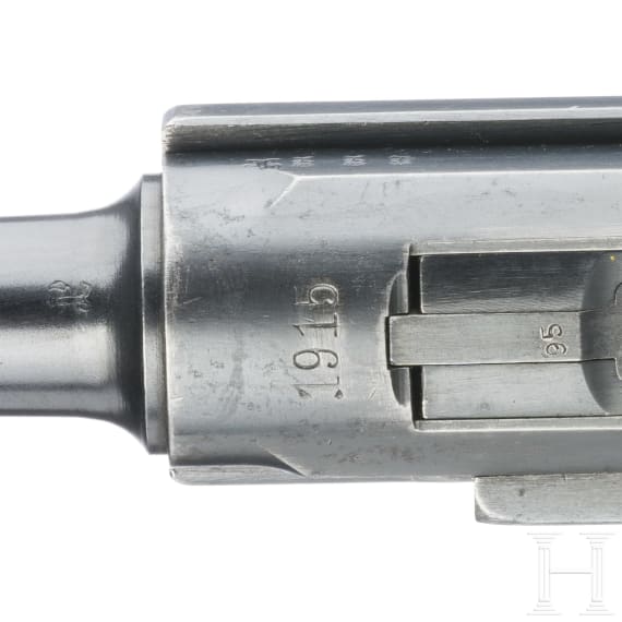 Pistole 08, DWM 1915, mit Koffertasche