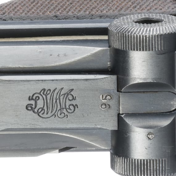 Pistole 08, DWM 1915, mit Koffertasche