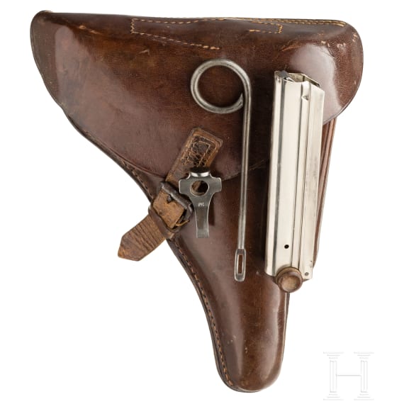 Pistole 08, DWM 1915, mit Koffertasche
