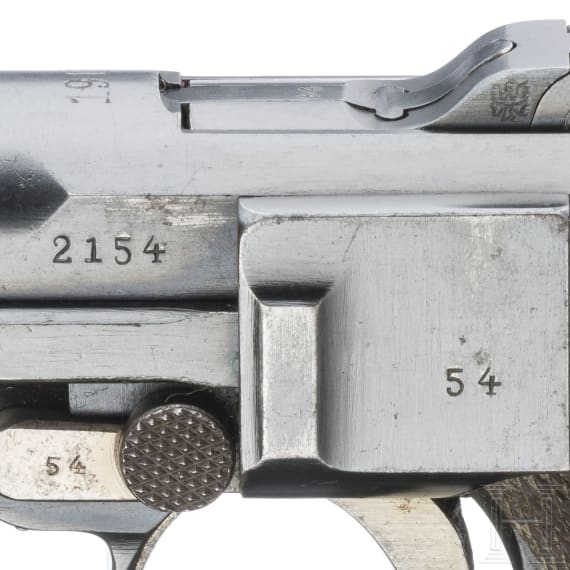 Pistole 08, DWM 1915, mit Koffertasche