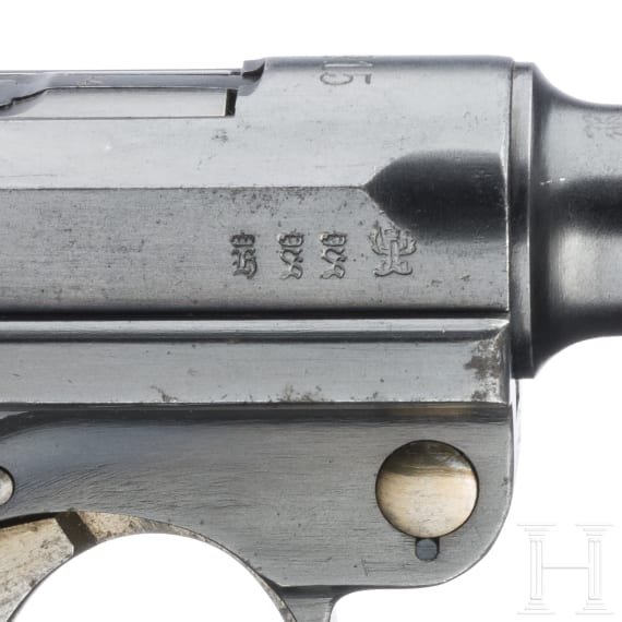 Pistole 08, DWM 1915, mit Koffertasche