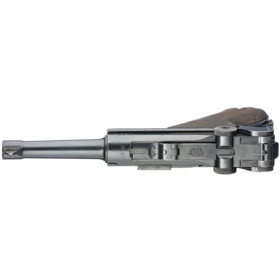 A Luger pistol by DWM, 1916, sniper group of a machine gun company