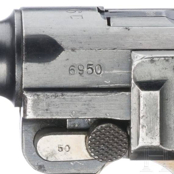 A Luger pistol by DWM, 1916, sniper group of a machine gun company