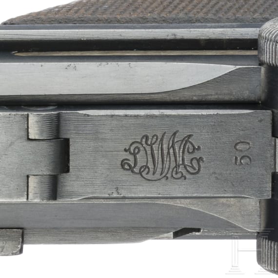 A Luger pistol by DWM, 1916, sniper group of a machine gun company