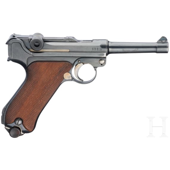 A Luger pistol by DWM, 1916, machine-gun snipers