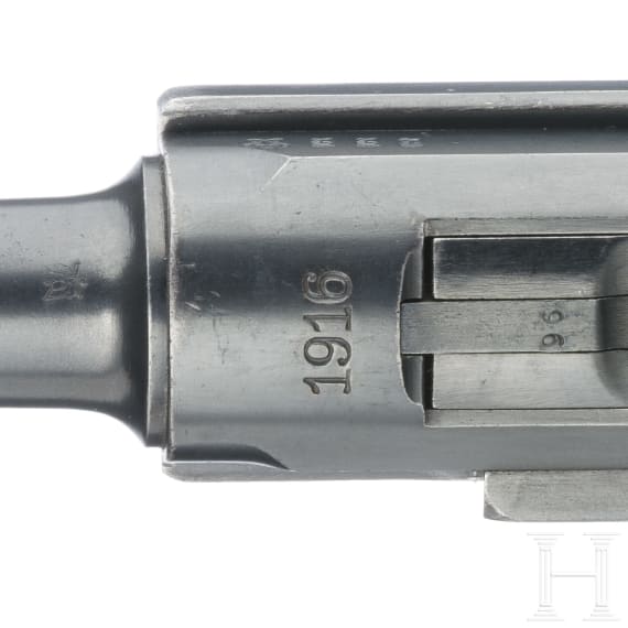 A Luger pistol by DWM, 1916, machine-gun snipers