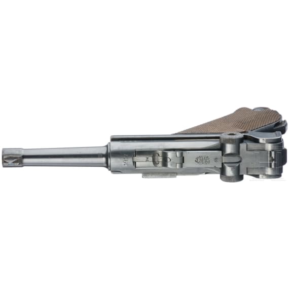A Luger pistol by DWM, 1917, with holster