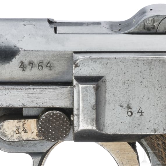 A Luger pistol by DWM, 1917, with holster