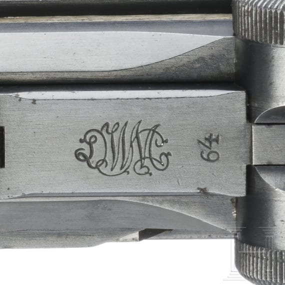 A Luger pistol by DWM, 1917, with holster