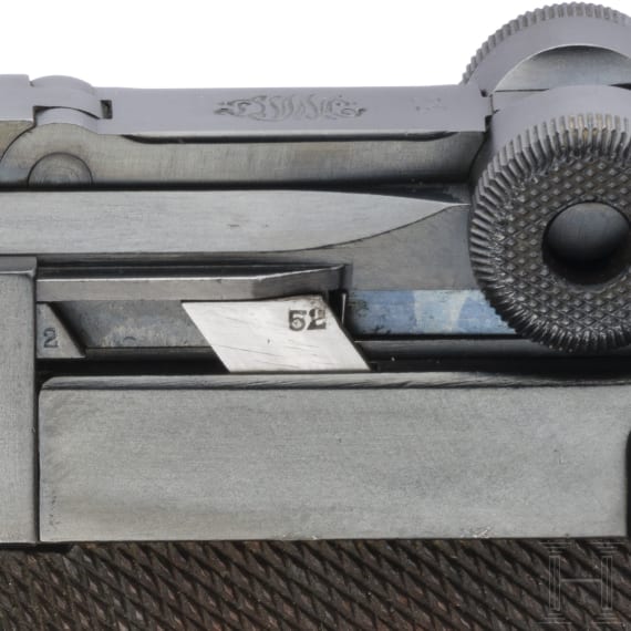 A Luger pistol by DWM, 1917, with holster