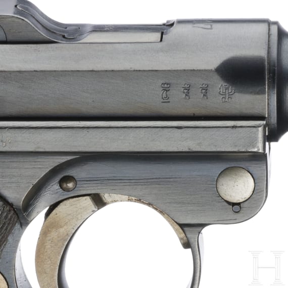 A Luger pistol by DWM, 1917, with holster