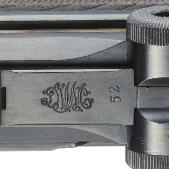 A Luger pistol by DWM, 1917, with holster