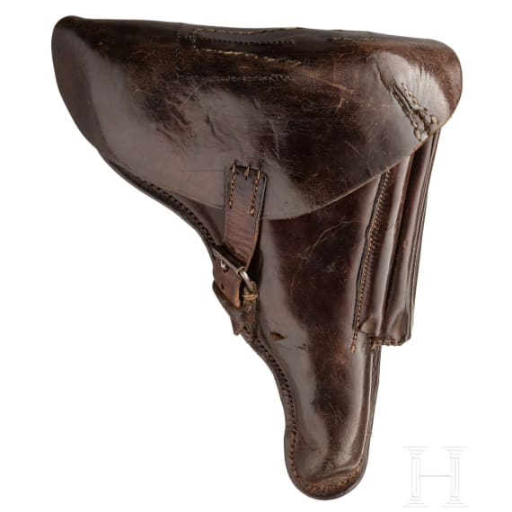 A Luger pistol by DWM, 1917, with holster