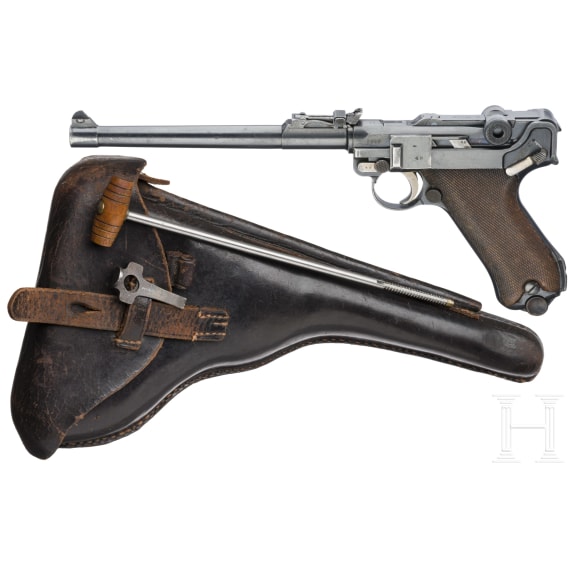 An Artillery Luger by DWM, 1917, with holster
