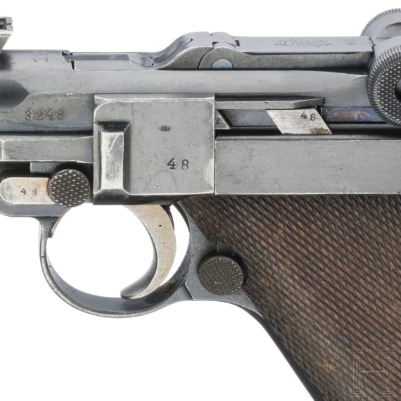 An Artillery Luger by DWM, 1917, with holster