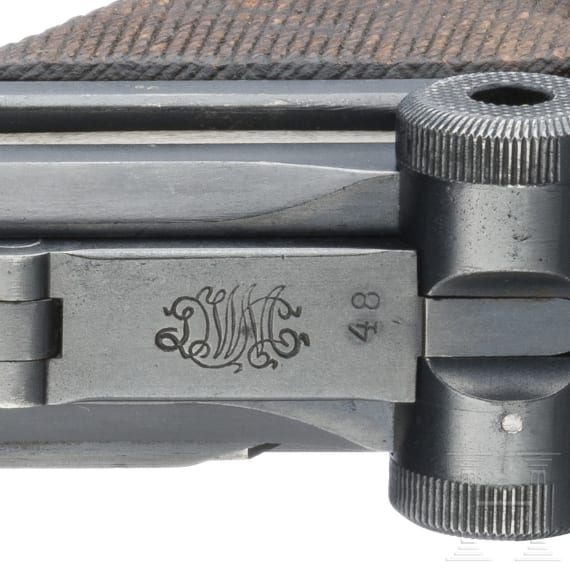 An Artillery Luger by DWM, 1917, with holster