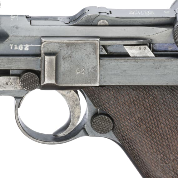 An Artillery Luger by DWM, 1917, with holster