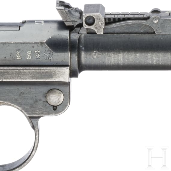 An Artillery Luger by DWM, 1917, with holster