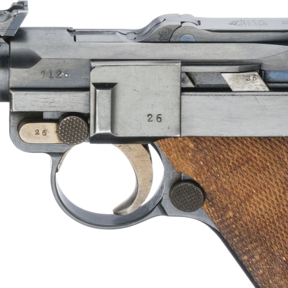 An Artillery Luger by DWM, 1917, with holster and shoulder stock