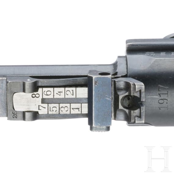 An Artillery Luger by DWM, 1917, with holster and shoulder stock