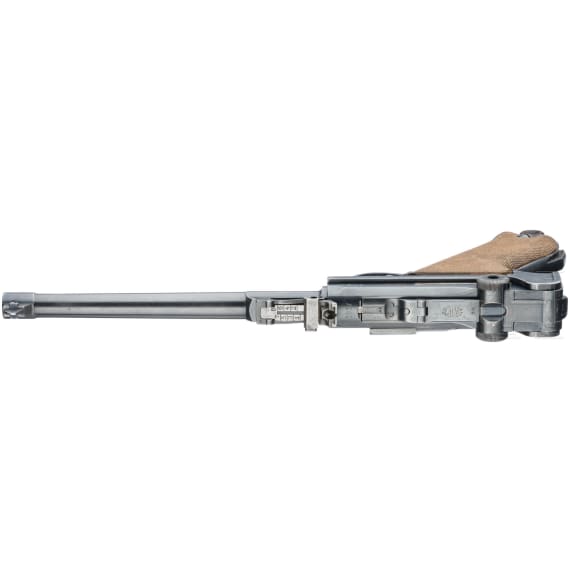 An Artillery Luger by DWM, 1917, with shoulder stock and holser