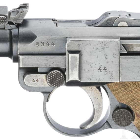 An Artillery Luger by DWM, 1917, with shoulder stock and holser