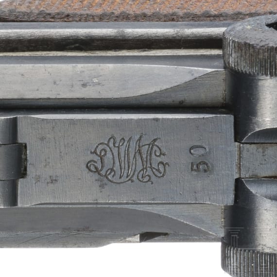 A Luger Pistol by DWM, 1918, with holster