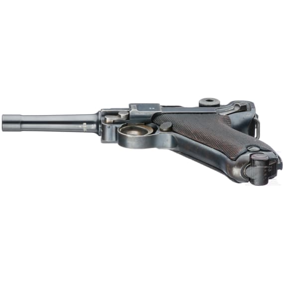 A Luger pistol by DWM, 1918, "Lazy S Death's Head"